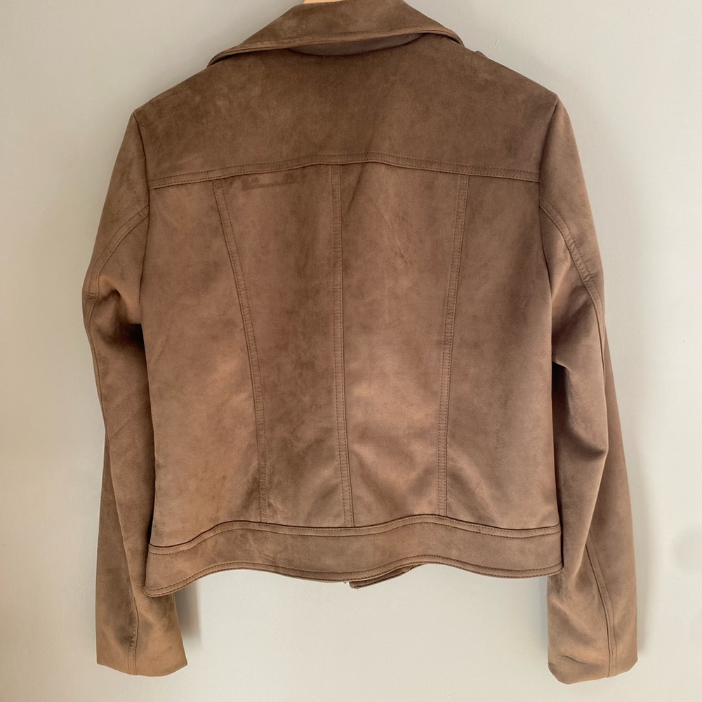 Suede cropped jacket - Picture 4 of 6